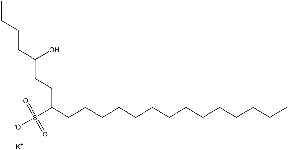 5-Hydroxydocosane-8-sulfonic acid potassium salt Struktur