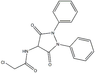 2-Chloro-N-(3,5-dioxo-1,2-diphenylpyrazolidin-4-yl)acetamide Struktur