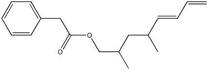 Phenylacetic acid 2,4-dimethyl-5,7-octadienyl ester Struktur