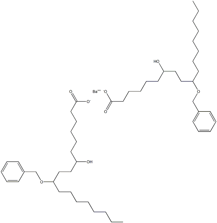 Bis(10-benzyloxy-7-hydroxystearic acid)barium salt Struktur