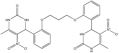 4,4'-[Trimethylenebis(oxy)bis(2,1-phenylene)]bis[1,4-dihydro-5-nitro-6-methylpyrimidin-2(3H)-one] Struktur