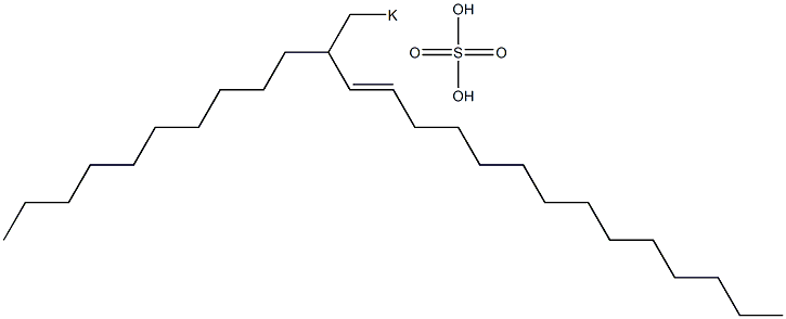 Sulfuric acid 2-decyl-3-hexadecenyl=potassium ester salt Struktur