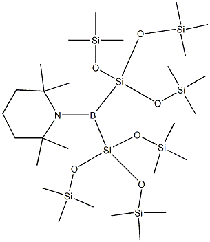 1-[Bis[tris(trimethylsilyloxy)silyl]boryl]-2,2,6,6-tetramethylpiperidine Struktur