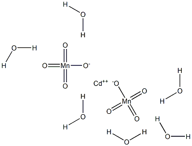 Cadmium permanganate hexahydrate Struktur