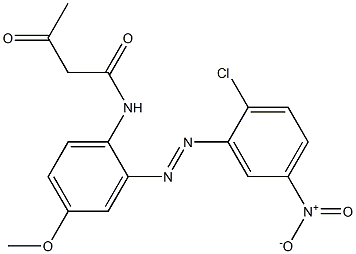 2-Acetyl-2'-(2-chloro-5-nitrophenylazo)-4'-methoxyacetanilide Struktur