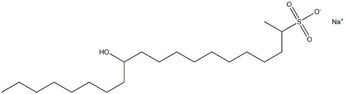 12-Hydroxyicosane-2-sulfonic acid sodium salt Struktur