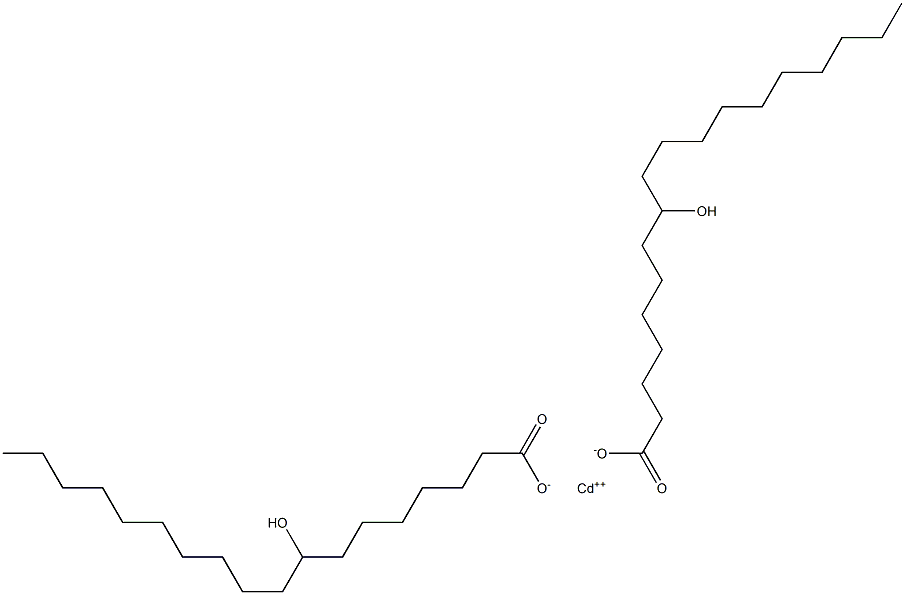 Bis(8-hydroxyoctadecanoic acid)cadmium salt Struktur