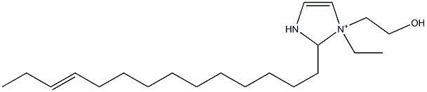 1-Ethyl-1-(2-hydroxyethyl)-2-(11-tetradecenyl)-4-imidazoline-1-ium Struktur