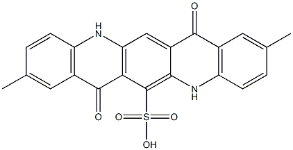 5,7,12,14-Tetrahydro-2,9-dimethyl-7,14-dioxoquino[2,3-b]acridine-6-sulfonic acid Struktur