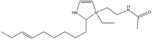 1-[2-(Acetylamino)ethyl]-1-ethyl-2-(6-nonenyl)-4-imidazoline-1-ium Struktur