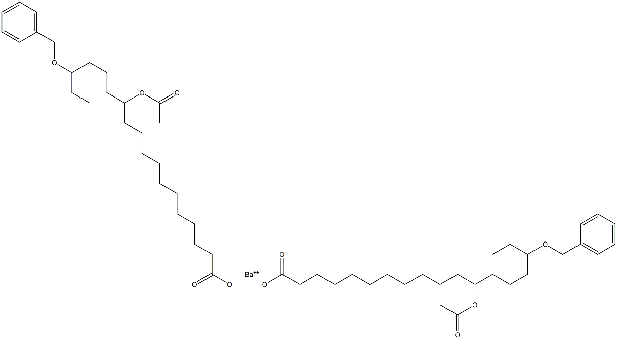 Bis(16-benzyloxy-12-acetyloxystearic acid)barium salt Struktur