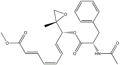 (2E,4Z,6E,8R,9S)-8-[[(2S)-2-Acetylamino-3-phenylpropionyl]oxy]-9,10-epoxy-9-methyl-2,4,6-decatrienoic acid methyl ester Struktur