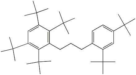 1-(2,3,5,6-Tetra-tert-butylphenyl)-3-(2,4-di-tert-butylphenyl)propane Struktur