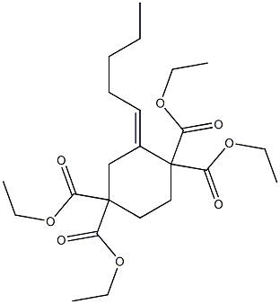 3-Pentylidene-cyclohexane-1,1,4,4-tetracarboxylic acid tetraethyl ester Struktur