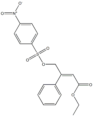 4-[[(p-Nitrophenyl)sulfonyl]oxy]-3-phenyl-2-butenoic acid ethyl ester Struktur