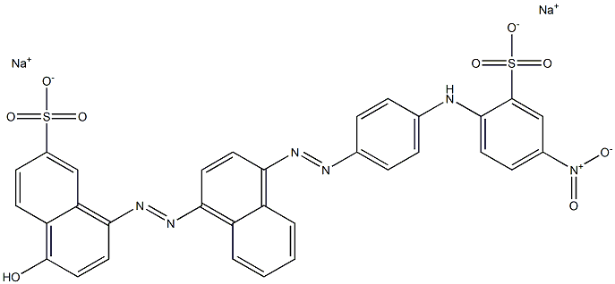 5-[[4-[[4-[(4-Nitro-2-sulfophenyl)amino]phenyl]azo]-1-naphtyl]azo]-8-hydroxy-3-naphthalenesulfonic acid disodium salt Struktur