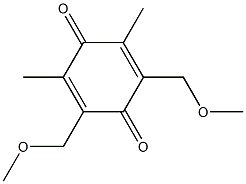 2,6-Dimethyl-3,5-bis(methoxymethyl)-p-benzoquinone Struktur