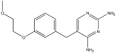 2,4-Diamino-5-[3-(2-methoxyethoxy)benzyl]pyrimidine Struktur