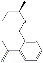 (-)-2'-[(R)-sec-Butylthiomethyl]acetophenone Struktur