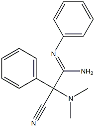 2,N2-Diphenyl-2-cyano-2-(dimethylamino)acetamidine Struktur