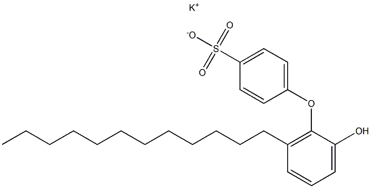 2'-Hydroxy-6'-dodecyl[oxybisbenzene]-4-sulfonic acid potassium salt Struktur