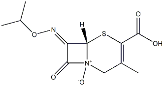 7-[(E)-(Isopropyloxy)imino]-3-methyl-4-carboxycepham-3-ene 1-oxide Struktur