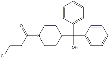 3-Chloro-1-[4-(diphenylhydroxymethyl)piperidino]-1-propanone Struktur