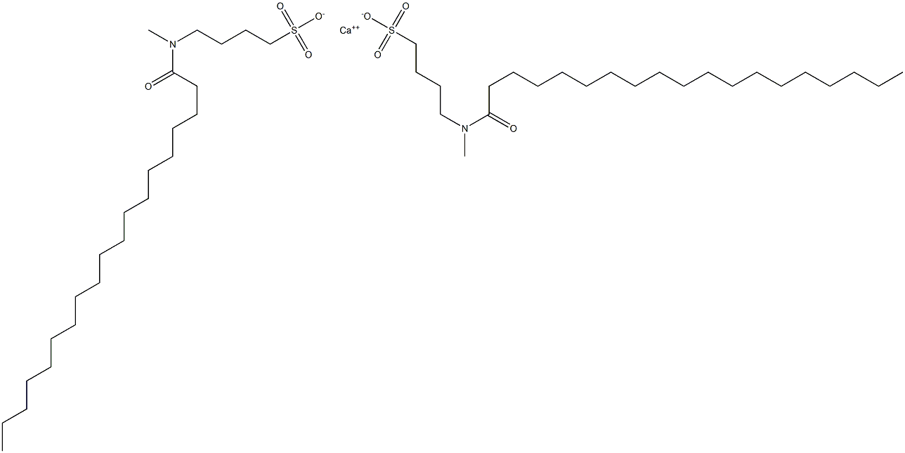 Bis[4-[N-(1-oxononadecyl)-N-methylamino]-1-butanesulfonic acid]calcium salt Struktur