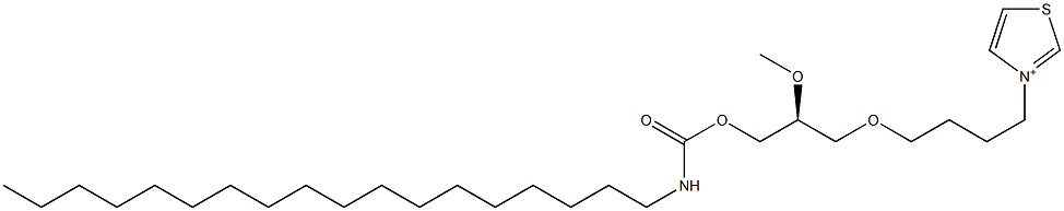 3-[4-[(S)-2-Methoxy-3-[[(octadecylamino)carbonyl]oxy]propyloxy]butyl]thiazolium Struktur