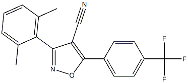 5-(4-Trifluoromethylphenyl)-3-(2,6-dimethylphenyl)-isoxazole-4-carbonitrile Struktur