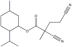 2-Methyl-2,4-dicyanobutyric acid (5-methyl-2-isopropylcyclohexyl) ester Struktur