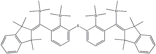 [(1,1,3,3-Tetramethylindan-2-ylidene)(trimethylsilyl)methyl]2-(trimethylsilyl)phenyl sulfide Struktur