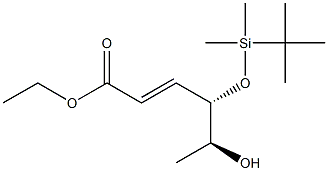 (4S,5S,E)-5-Hydroxy-4-[(tert-butyldimethylsilyl)oxy]-2-hexenoic acid ethyl ester Struktur