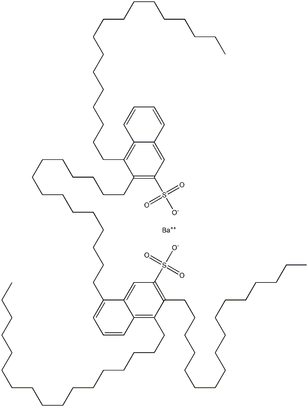 Bis(3,4-diheptadecyl-2-naphthalenesulfonic acid)barium salt Struktur