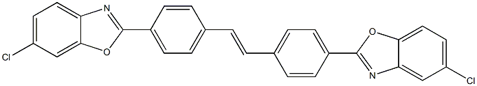 5,6'-Dichloro-[2,2'-[1,2-ethenediylbis(4,1-phenylene)]bis(benzoxazole)] Struktur