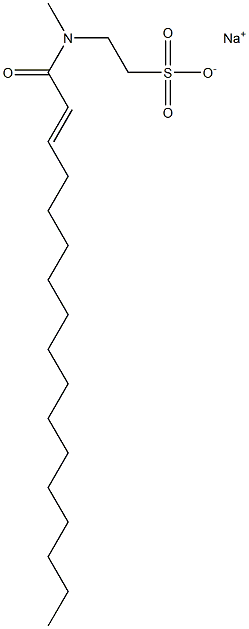 N-(2-Heptadecenoyl)-N-methyltaurine sodium salt Struktur