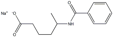 5-Benzoylaminohexanoic acid sodium salt Struktur