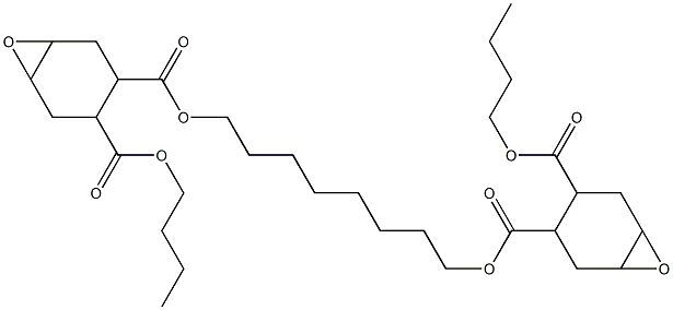 Bis[2-(butoxycarbonyl)-4,5-epoxy-1-cyclohexanecarboxylic acid]1,8-octanediyl ester Struktur