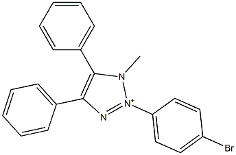 1-Methyl-4,5-diphenyl-2-(p-bromophenyl)-1H-1,2,3-triazol-2-ium Struktur