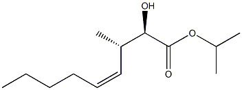 (2R,3S,4Z)-2-Hydroxy-3-methyl-4-nonenoic acid isopropyl ester Struktur