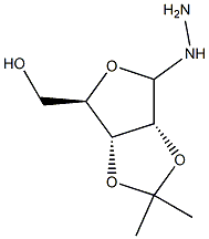 2-O,3-O-(Isopropylidene)-1-hydrazino-1-deoxy-D-ribofuranose Struktur