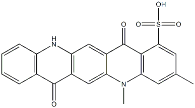 5,7,12,14-Tetrahydro-3,5-dimethyl-7,14-dioxoquino[2,3-b]acridine-1-sulfonic acid Struktur