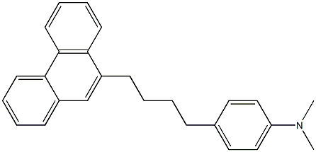 1-(4-Dimethylaminophenyl)-4-(9-phenanthryl)butane Struktur