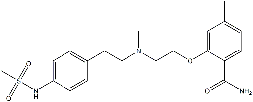 2-[2-[N-Methyl-2-(4-methylsulfonylaminophenyl)ethylamino]ethoxy]-4-methylbenzamide Struktur