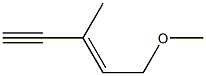 (E)-1-Methoxy-3-methyl-2-penten-4-yne Struktur