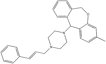 11-(4-Cinnamyl-1-piperazinyl)-3-methyl-6,11-dihydrodibenz[b,e]oxepin Struktur