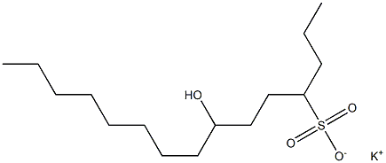 7-Hydroxypentadecane-4-sulfonic acid potassium salt Struktur