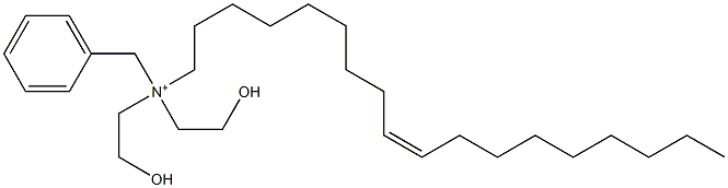 N,N-Bis(2-hydroxyethyl)-N-[(Z)-9-octadecenyl]benzenemethanaminium Struktur