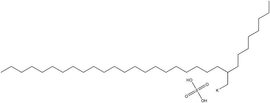 Sulfuric acid 2-octyltetracosyl=potassium salt Struktur