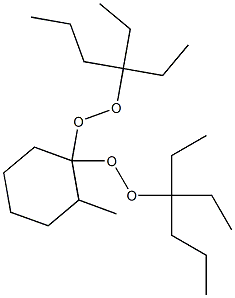 2-Methyl-1,1-bis(1,1-diethylbutylperoxy)cyclohexane Struktur